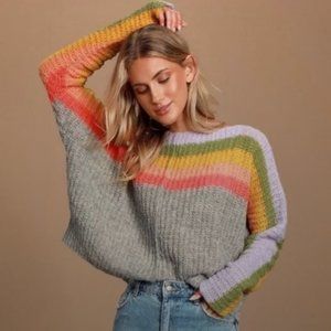 Free People See The Rainbow Sweater